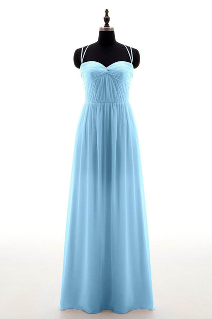 Sheath-Column Floor Length Chiffon Bridesmaid Dress NB3316