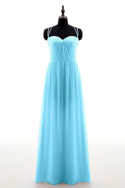 Sheath-Column Floor Length Chiffon Bridesmaid Dress NB3316