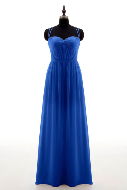 Sheath-Column Floor Length Chiffon Bridesmaid Dress NB3316