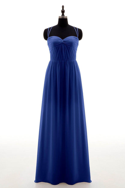 Sheath-Column Floor Length Chiffon Bridesmaid Dress NB3316