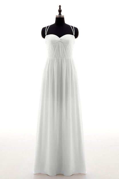 Sheath-Column Floor Length Chiffon Bridesmaid Dress NB3316