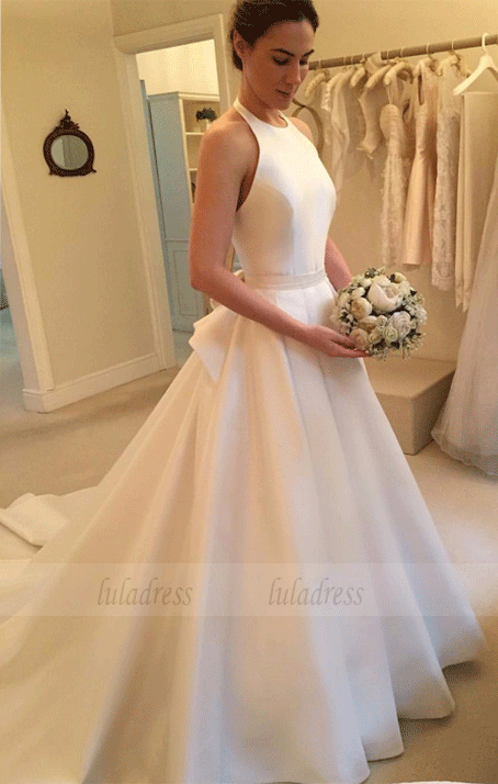 Halter Wedding Dresses,Satin Wedding Dresses