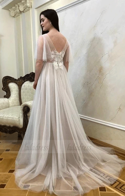 Boho Vintage Wedding Dress,Boho Chic Bridal Dress