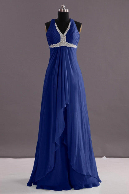 Sheath-Column Floor Length Chiffon Evening Dress COEF14001