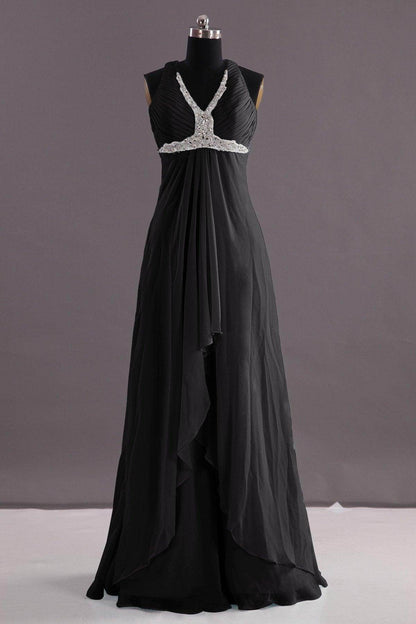 Sheath-Column Floor Length Chiffon Evening Dress COEF14001