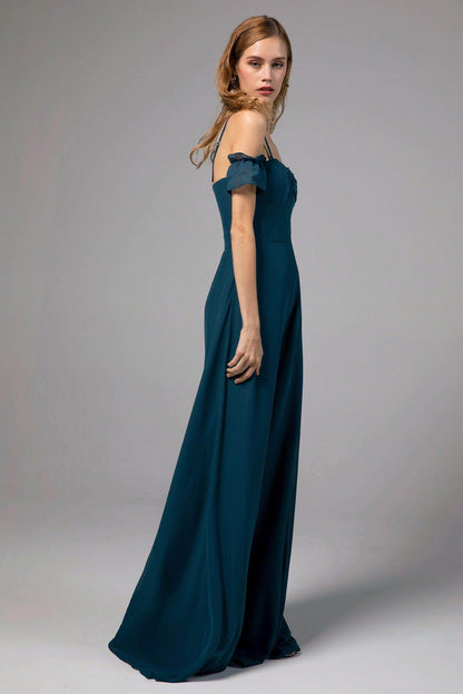 A-Line Floor Length Chiffon Bridesmaid Dress Formal Dresses CB0416