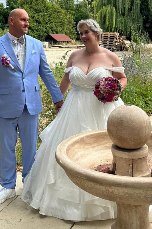 Plus Size Ball Gown Wedding Dresses Off-the-Shoulder