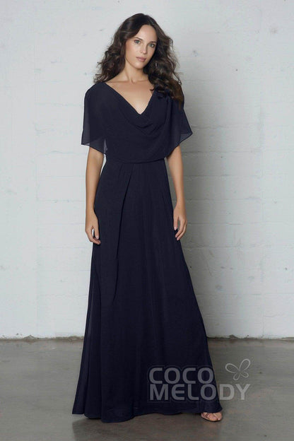 Sheath-Column Floor Length Chiffon Dress PR17014
