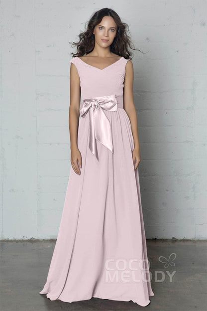 Sheath-Column Floor Length Chiffon Dress PR17017
