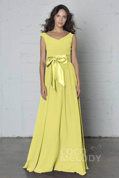Sheath-Column Floor Length Chiffon Dress PR17017