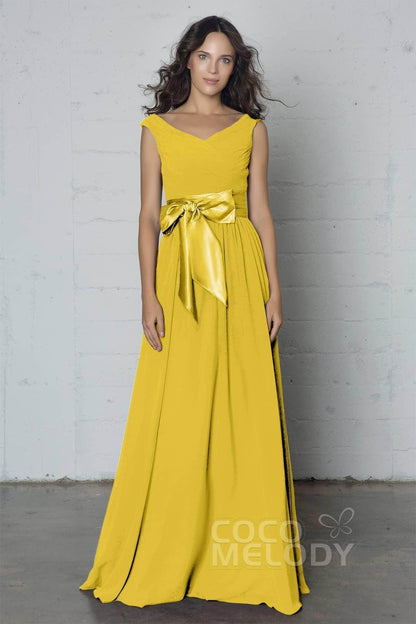 Sheath-Column Floor Length Chiffon Dress PR17017
