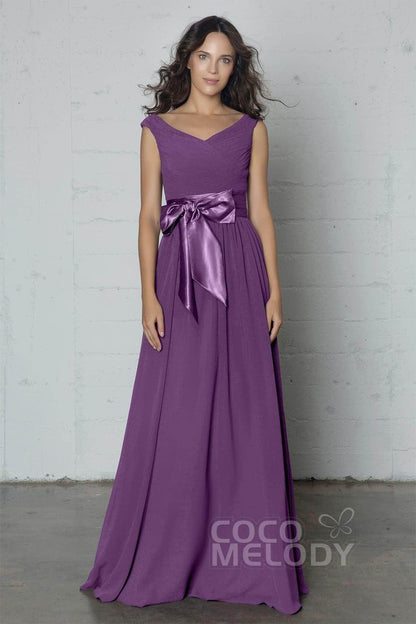 Sheath-Column Floor Length Chiffon Dress PR17017