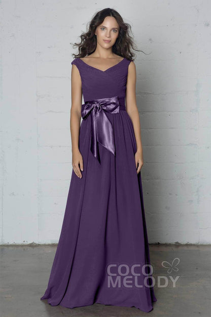 Sheath-Column Floor Length Chiffon Dress PR17017