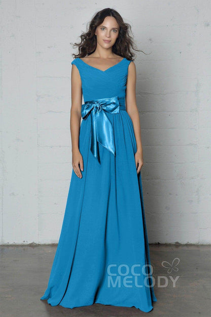 Sheath-Column Floor Length Chiffon Dress PR17017