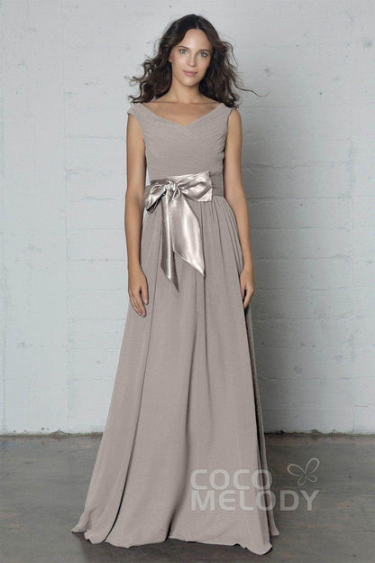 Sheath-Column Floor Length Chiffon Dress PR17017
