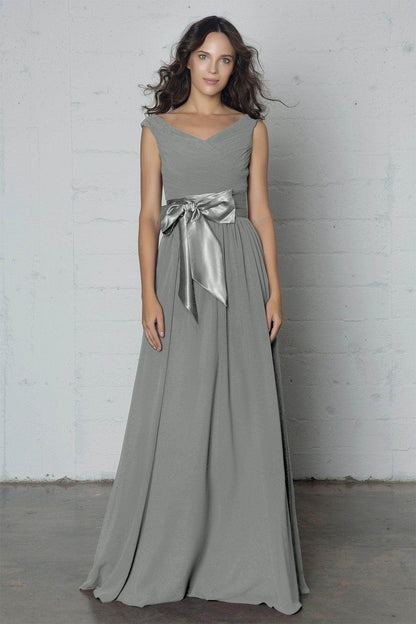 Sheath-Column Floor Length Chiffon Dress PR17017