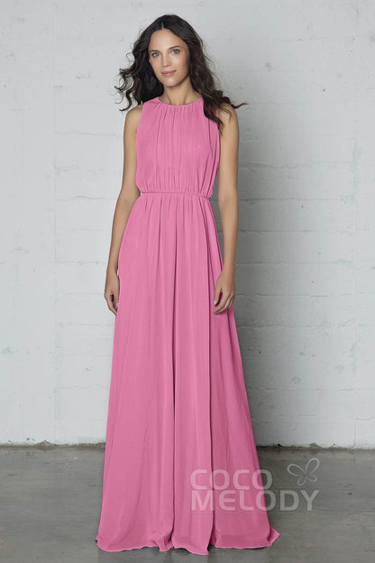 Sheath-Column Floor Length Chiffon Dress PR17020