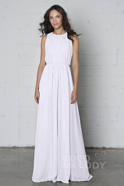 Sheath-Column Floor Length Chiffon Dress PR17020