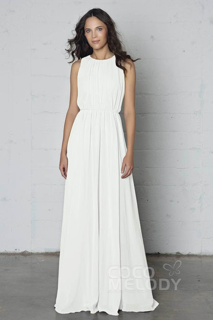 Sheath-Column Floor Length Chiffon Dress PR17020