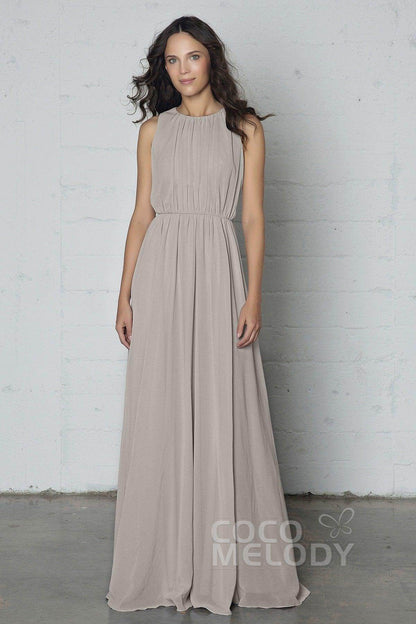 Sheath-Column Floor Length Chiffon Dress PR17020