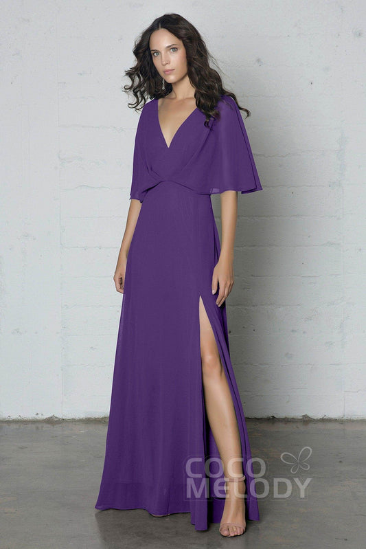 Sheath-Column Floor Length Chiffon Dress PR17024