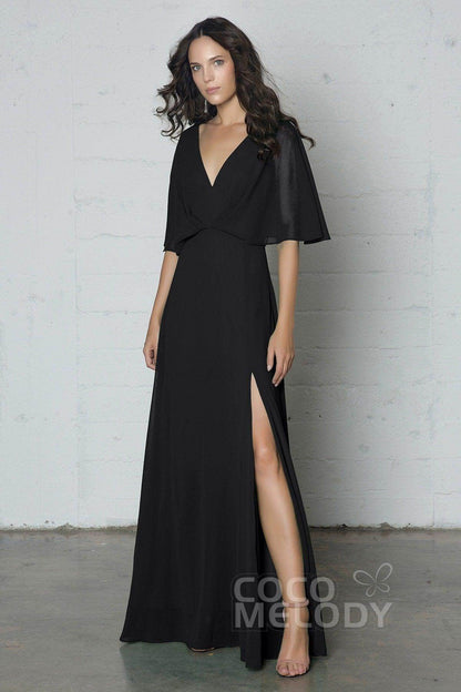 Sheath-Column Floor Length Chiffon Dress PR17024