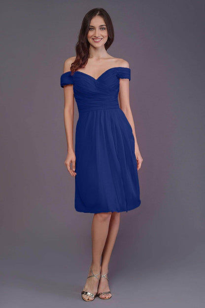 Sheath-Column Knee Length Short Bridesmaid Dress PR3485