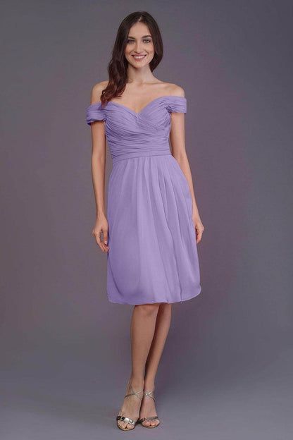 Sheath-Column Knee Length Short Bridesmaid Dress PR3485