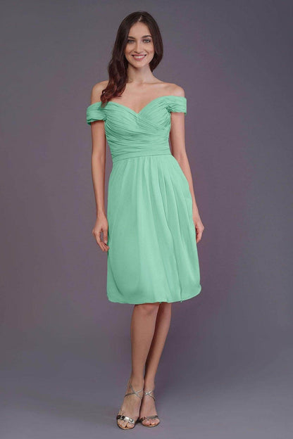Sheath-Column Knee Length Short Bridesmaid Dress PR3485
