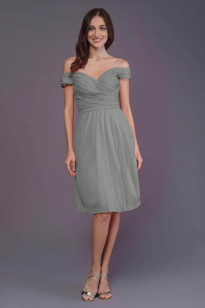 Sheath-Column Knee Length Short Bridesmaid Dress PR3485