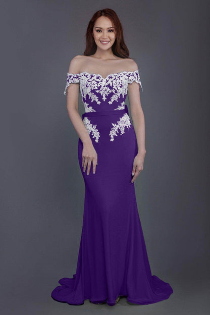 Mermaid Sweep Train Knitted Fabric Bridesmaid Dress PR3497