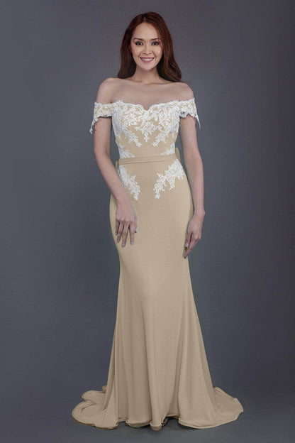 Mermaid Sweep Train Knitted Fabric Bridesmaid Dress PR3497