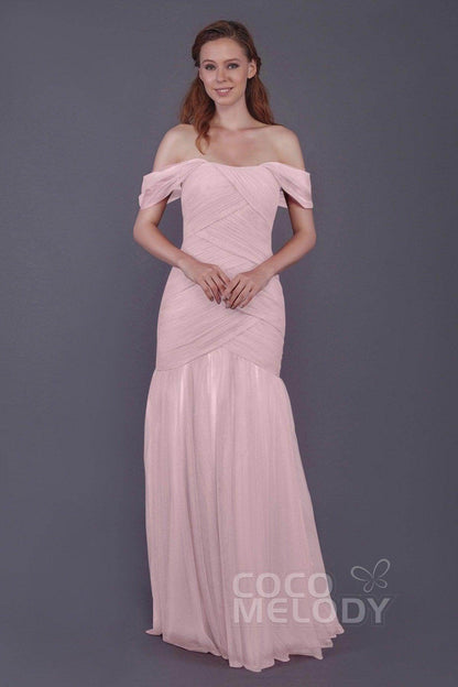 Trumpet-Mermaid Floor Length Tulle Bridesmaid Dress PR3504