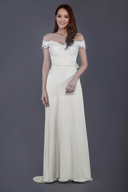 Sheath Sweep Train Knitted Fabric Bridesmaid Dress PR3561