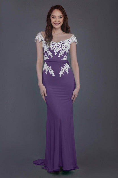 Trumpet Sweep Train Knitted Fabric Bridesmaid Dress PR3562