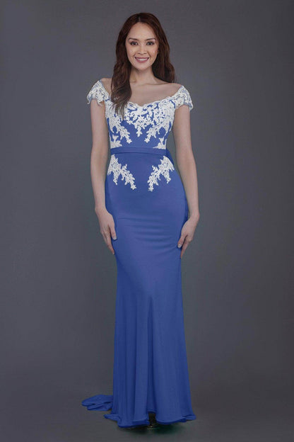 Trumpet Sweep Train Knitted Fabric Bridesmaid Dress PR3562