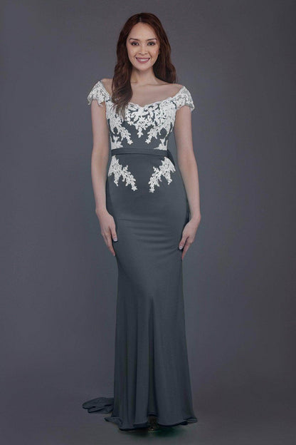 Trumpet Sweep Train Knitted Fabric Bridesmaid Dress PR3562