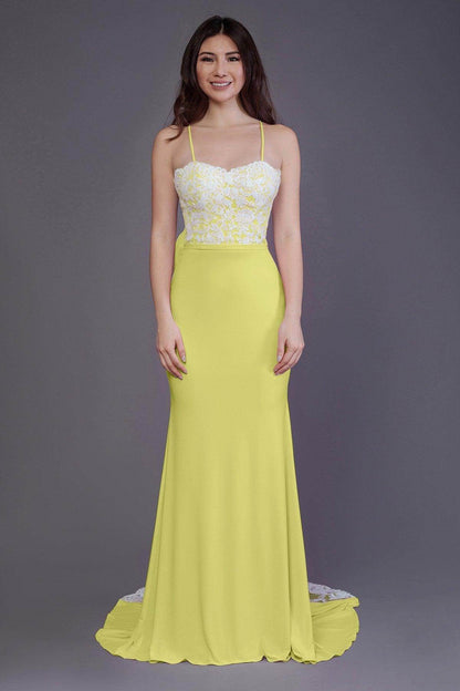Mermaid Sweep Train Knitted Fabric Bridesmaid Dress PR3565