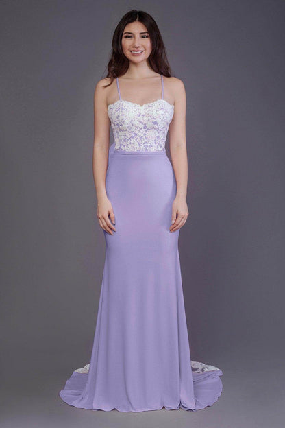 Mermaid Sweep Train Knitted Fabric Bridesmaid Dress PR3565