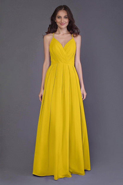 Sheath-Column Floor Length Chiffon Bridesmaid Dress PR3572