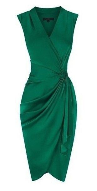 Green V Neck Wrap Short Homecoming Dress Classy Party Dress C2361