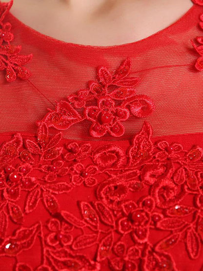 Lace Applique Pink Prom Dresses Chiffon Evening Dresses Sleeveless Formal Gowns