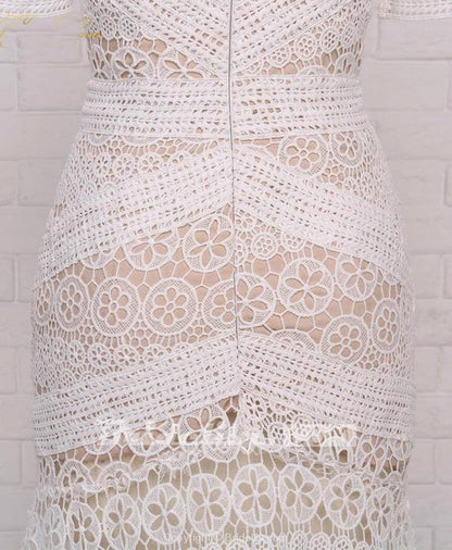 Ivory Lace Beach Wedding Dresses Sweetheart Boho Wedding Dresses