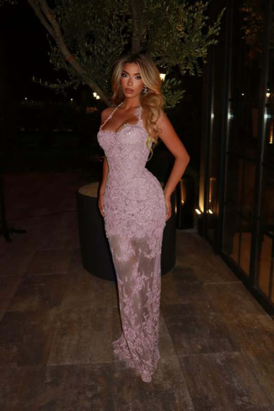Sleeveless Lace Mermaid Prom Dress Sweetheart Evening Dress