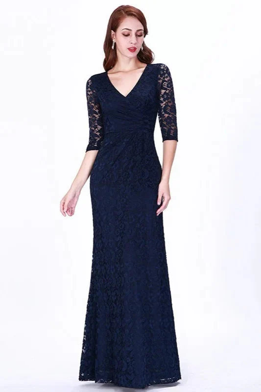 Stunning Navy Different Styles Long Mermaid Evening Gowns