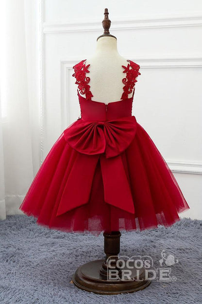 Stunning Red V-Neck Sleeveless Ball Gown Mini Dress
