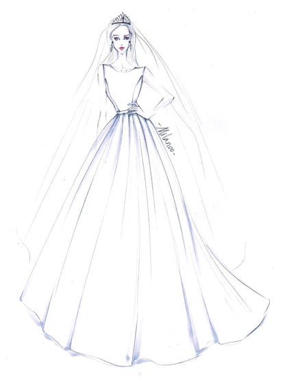 Vintage Wedding Dress A Line Bateau Neck Sleeveless Satin Bridal Dress