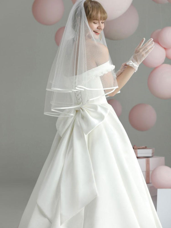 Vintage Wedding Dresses Chapel Train Sweetheart Sleeveless Ruffles Satin Bridal Gowns