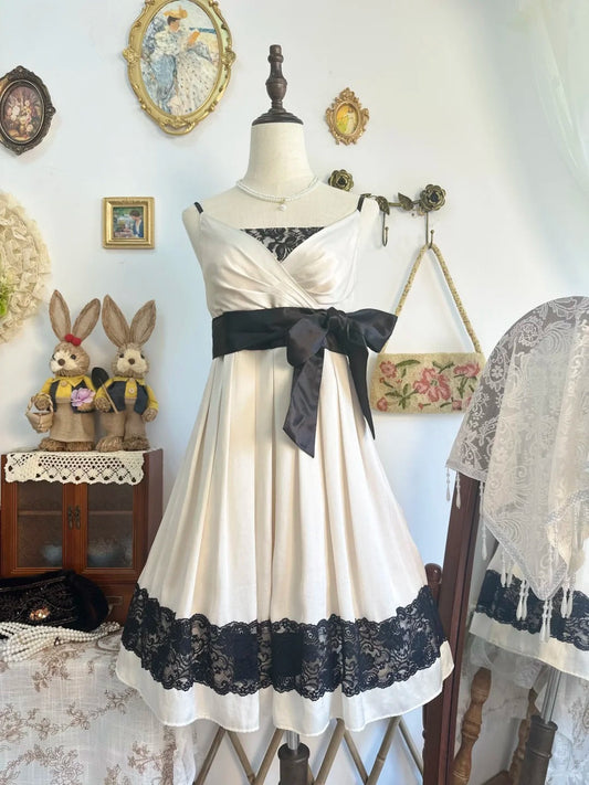 Girlhomeshops-White lace vintage short chiffon homecoming dress birthday dress gh5211