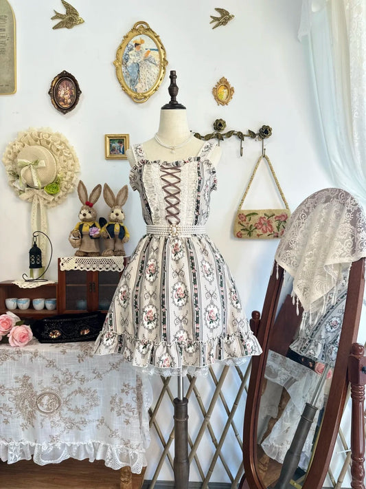 Girlhomeshops-Floral vintage short chiffon homecoming dress birthday dress gh5207